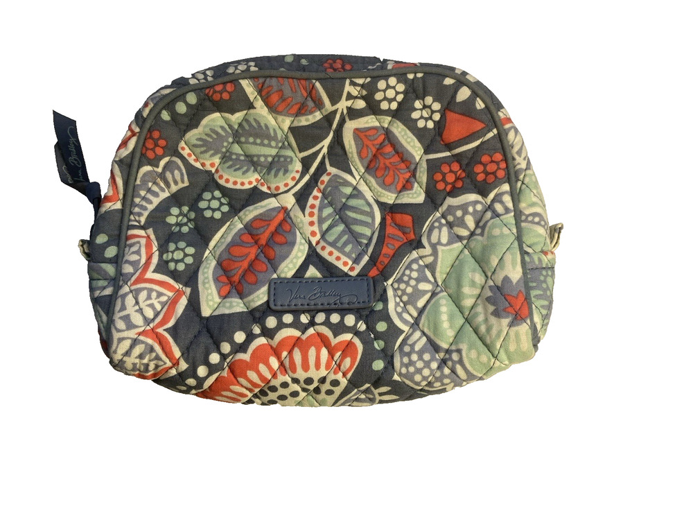 Vera Bradley Nomadic Floral Small Quilted Travel Makeup Cosmetic Bag Retired